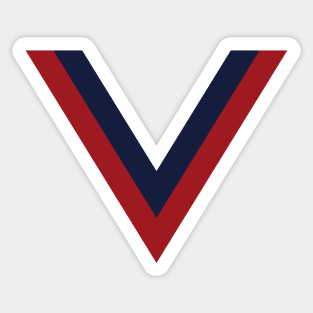 Great Britain Rugby League Retro V Chevron 1970 Sticker